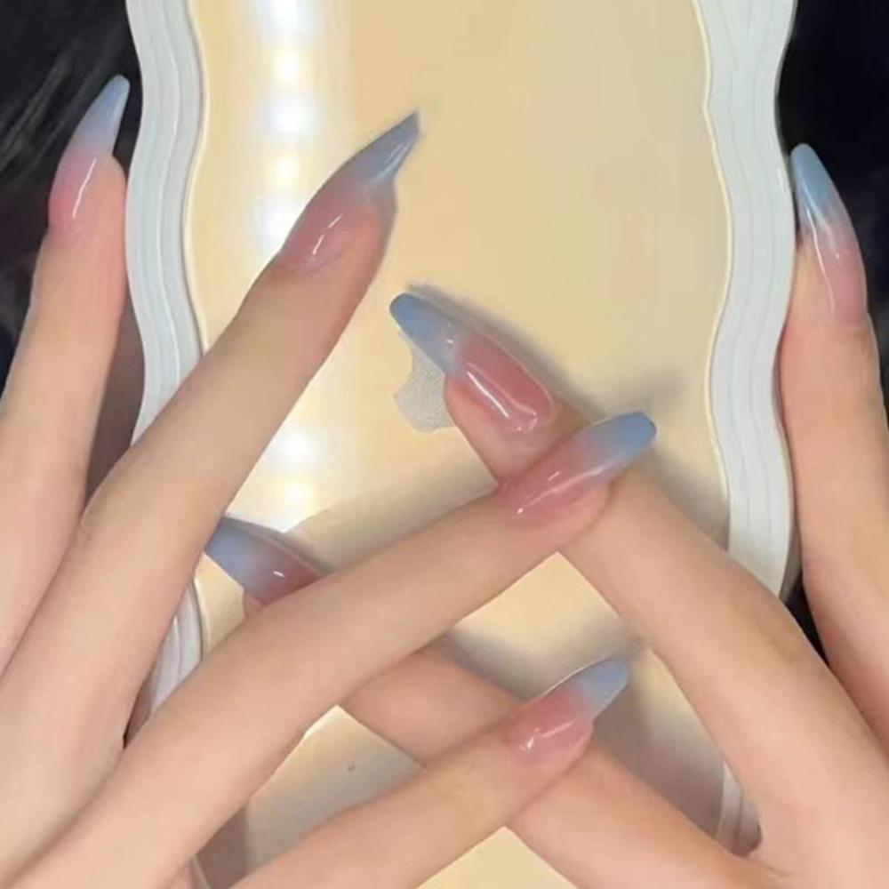 Wearable Manicure Fake Nails Square Nail Tips Waterproof Press On Nails  for Women and Girls