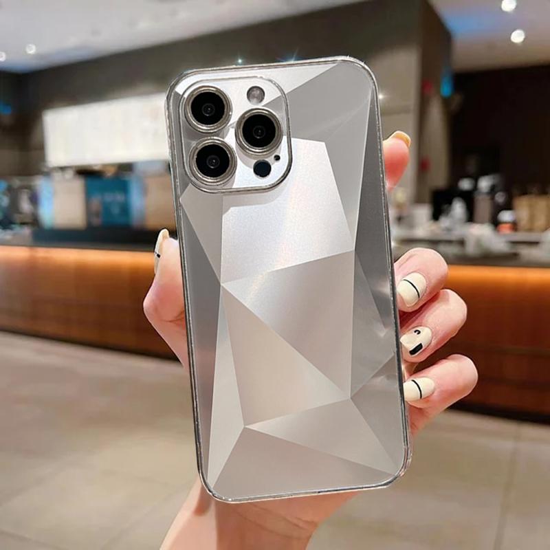 Зеркальный чехол с блестящими кристаллами и бриллиантами для Samsung Galaxy A54 A34 A24 A14 A23 A53 A73 S22 S23 S24 Ultra Plus iPhone 15 14 13 12 11 Pro Max Жесткий чехол для ПК