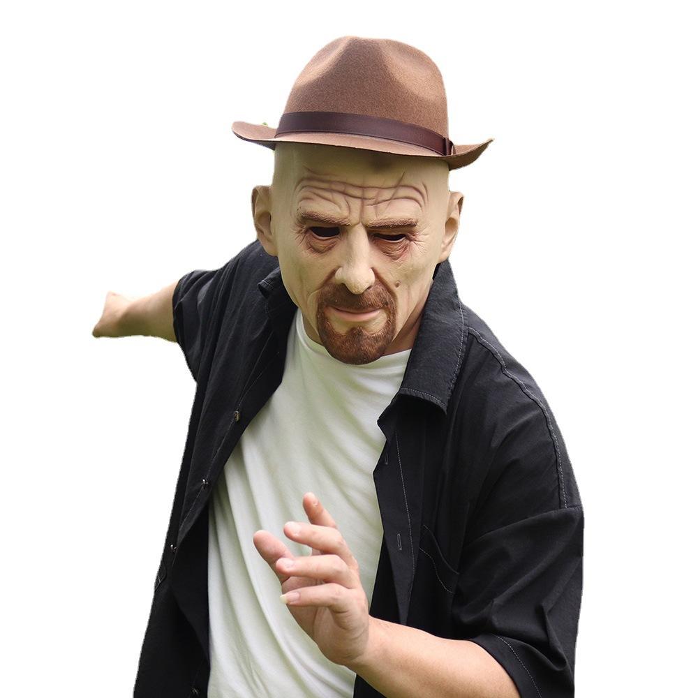 Новый американский сериал Breaking Bad Mask Heisenberg Old White Avatar 3D Live Head Cover Halloween Rectain