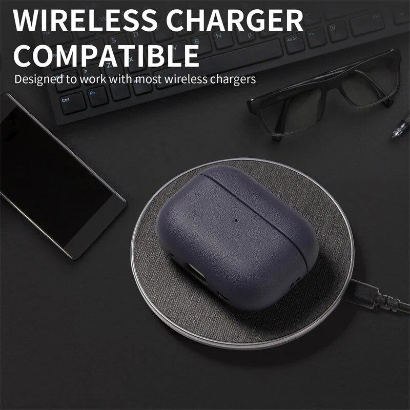 Кожаный текстурированный чехол для наушников TPU для Apple Airpods Pro 2, чехол 2025, беспроводной чехол для наушников Airpods Pro 3 2 1, бампер