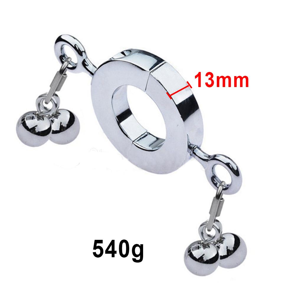 Testicle Clamp  Heavy Duty Chastity Cock Ring Sex Toys Male Penis Ring Stretcher Scrotum Stimulation Lock Training Device Metal