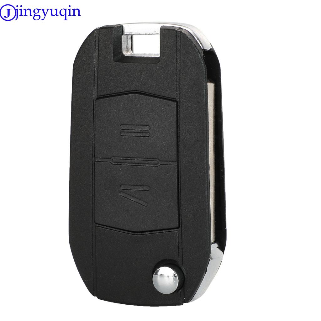 Jingyuqin Remote Folding Flid Car Key Cover Case Shell For Opel Vauxhall Corsa Combo Meriva 2 Buttons + Blade HU43 (79)