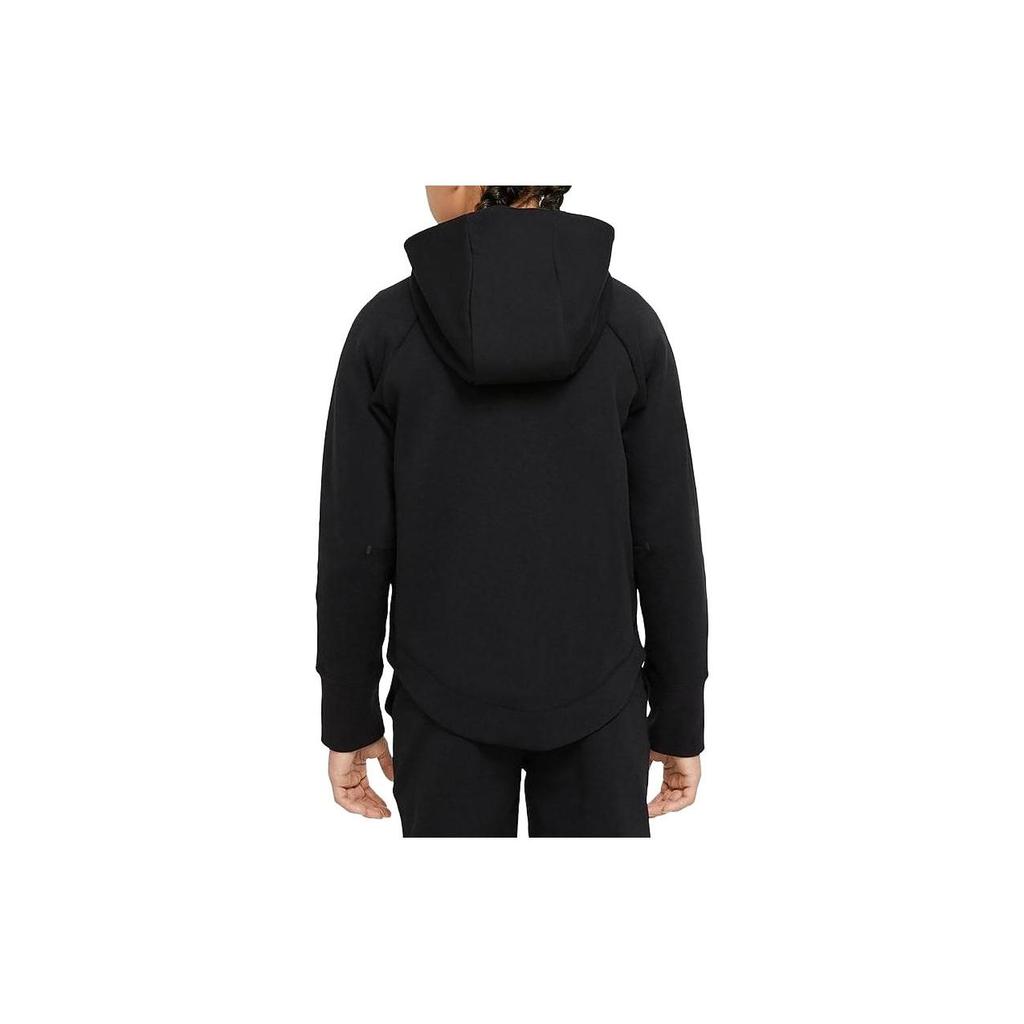 Nike Толстовка с капюшоном из флиса для девочек, черная/черная, детская уличная одежда CZ2570-010