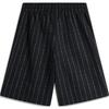 Li-Ning Удобные дышащие прямые повседневные шорты Wade Series с полосатым принтом и надписью средней посадки, мужские шорты черного цвета AKSU347-8