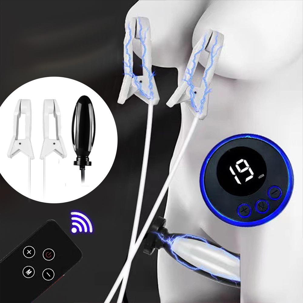 БДСМ Двойное проникновение Анальная пробка Вибрация Электрошок Секс-игрушки Машина Фетиш Зажим для сосков Инструмент Секс Шоппинг для взрослых Порно 18+