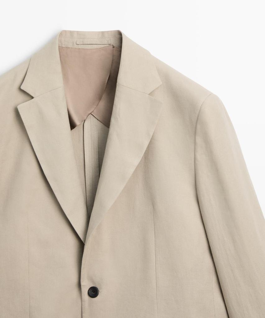 Massimo Dutti Linen Suit Blazer