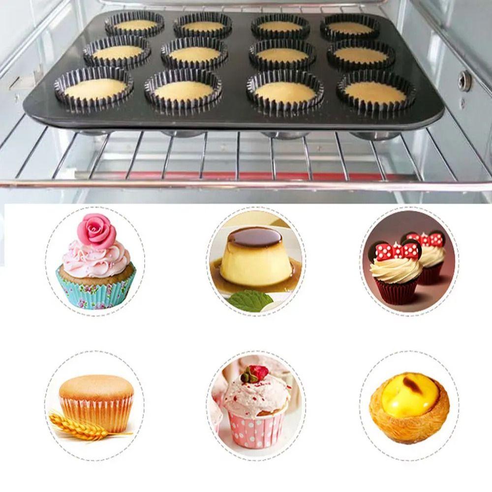 Форма для маффинов с антипригарным покрытием, форма для кексов из углеродистой стали, кухонный инструмент для выпечки, форма для чизкейка, пекарня