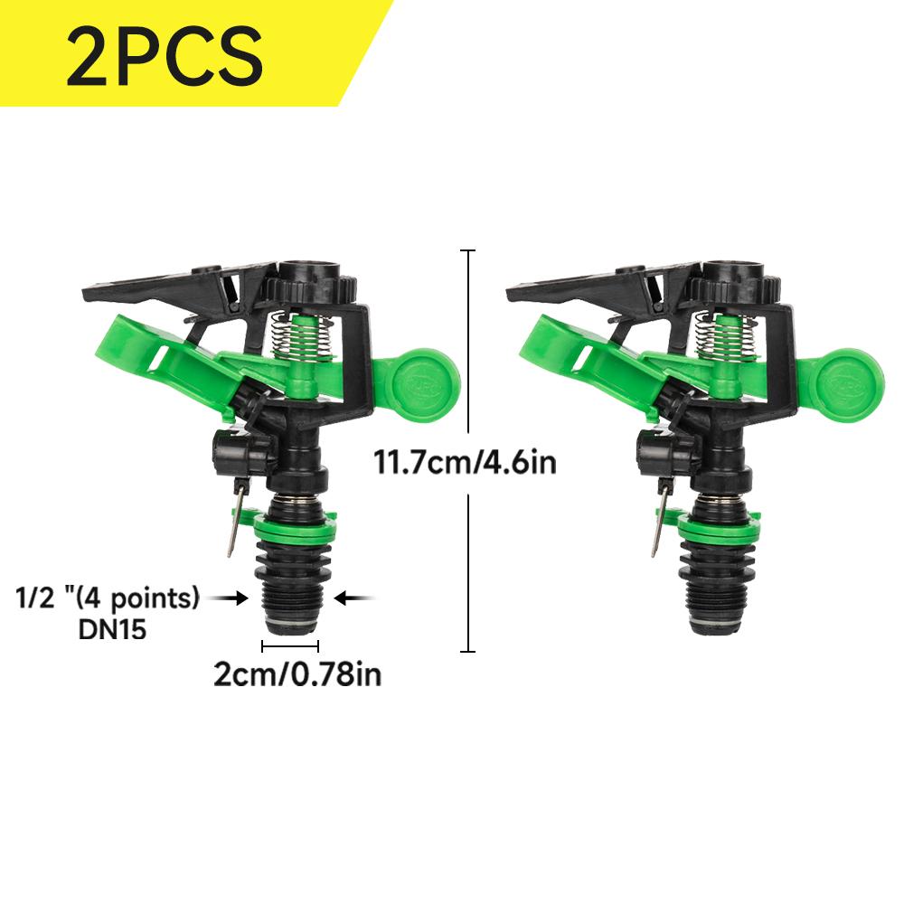Вращающийся на 360 градусов дождеватель DN15 1/2 дюйма Водяной дождеватель Автоматический распылитель воды Насадка Сельскохозяйственная садовая ирригационная система