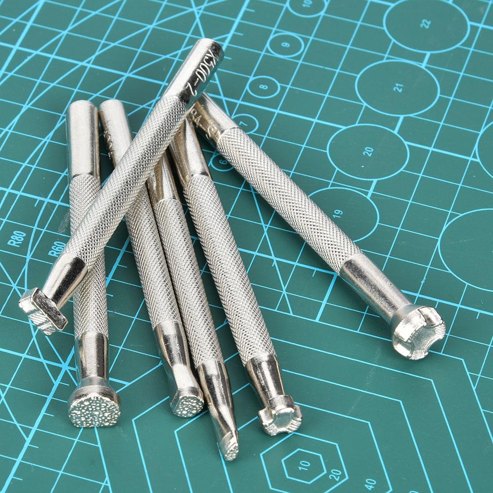 6Pcs Leather Craft Carving Tool Non Slip Fish Printing Pattern Handle DIY Handcraft Tool(Fish Print Tool )