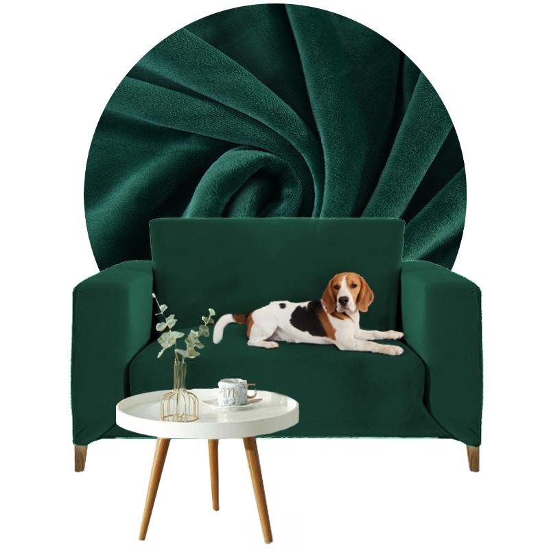 Cover For Sofa, 1-Seater Sofa, Green Velvet