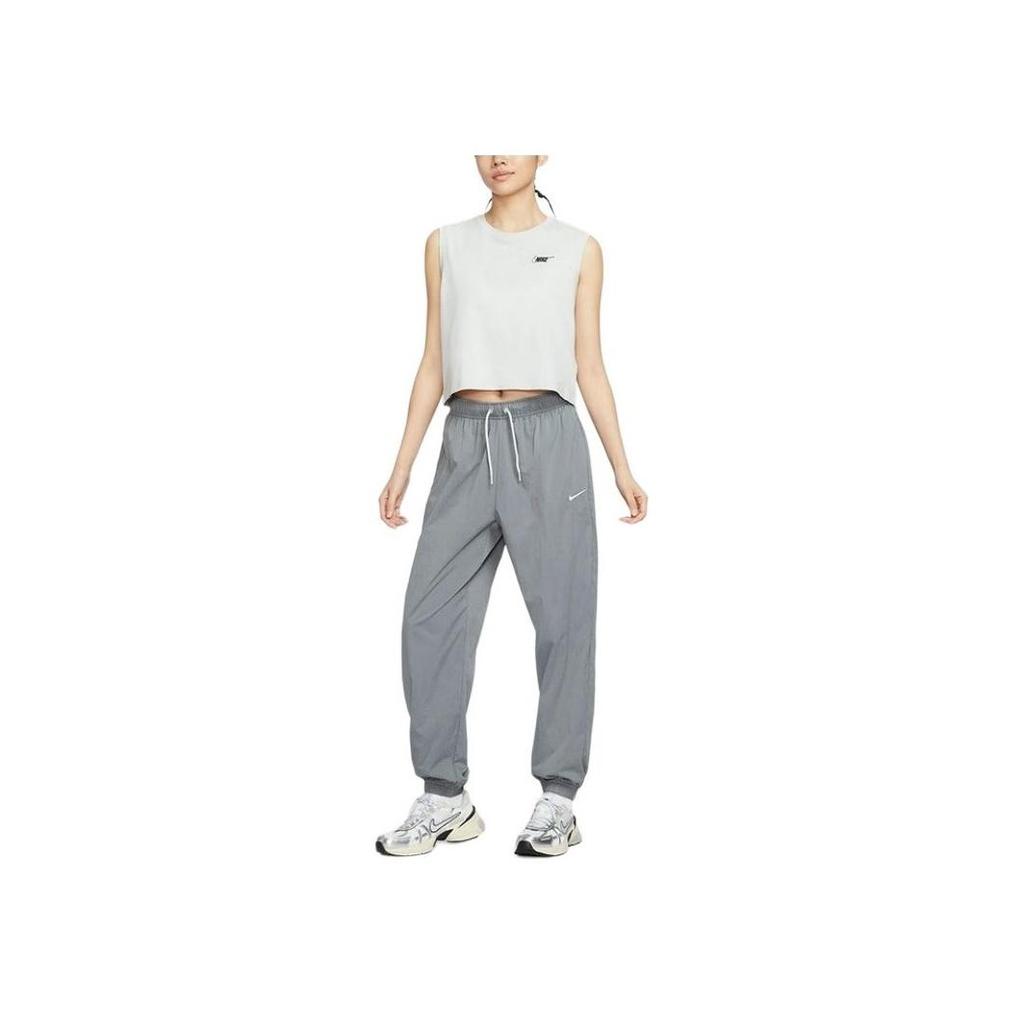 Nike Женские легкие повседневные брюки из тканого материала Dri-FIT, серые, IH0827-091
