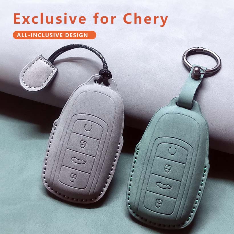 Умный чехол-брелок для автомобиля Chery Jaecco 7 Omoda 5 C5 E5 Arrizo 5 Plus Кожаный брелок-чехол Противоударный Прочный Аксессуары