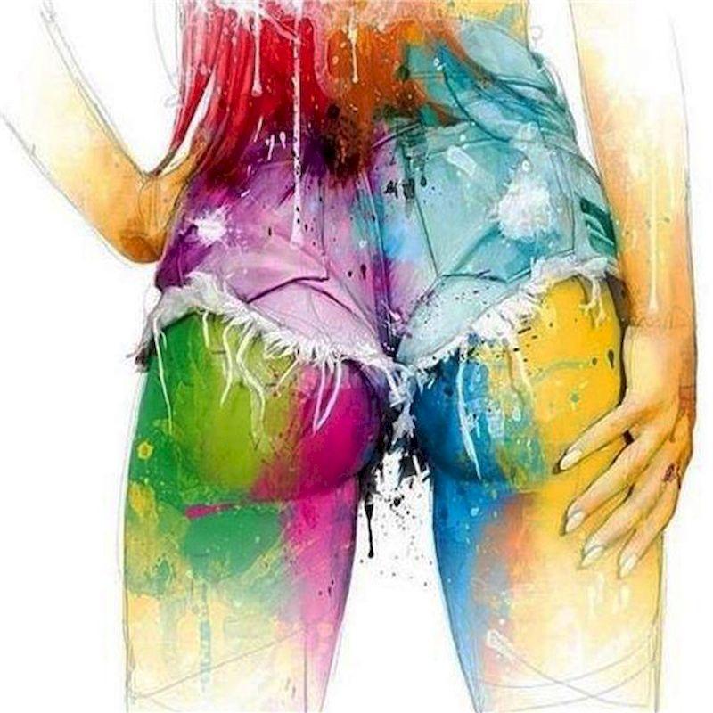 5D DIY Diamond Painting Cross Stitch Kits Diamond Mosaic Colorful Lip Full Round Drill Landscape Handicraft De