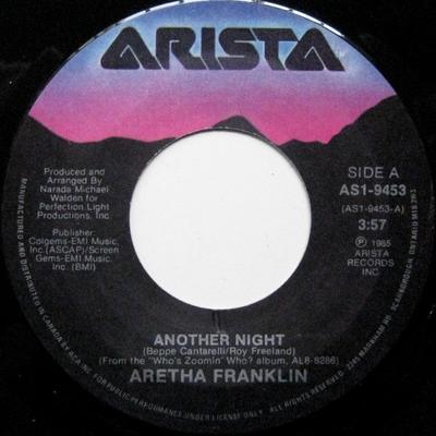 7-дюймовая пластинка ARETHA FRANKLIN - Another Night AS19453 ARISTA 1985 Канада Танцевальная и Электронная Б/У