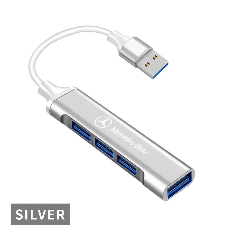AABDB1 1 шт. Адаптер-хаб с несколькими портами Type-C на USB Наклейки для Mercedes Benz GLC GLA CLA GL A B C Класса W176 W246 W205 X253