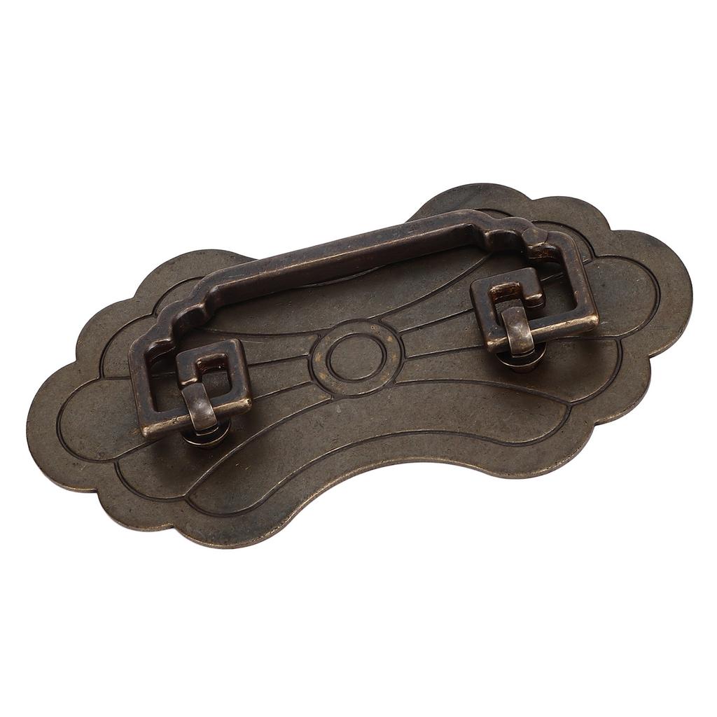 Антикварная ручка для ящика 12,8x7 см, цветки богатства, ретро-китайский стиль, латунные винтажные ручки для ящиков