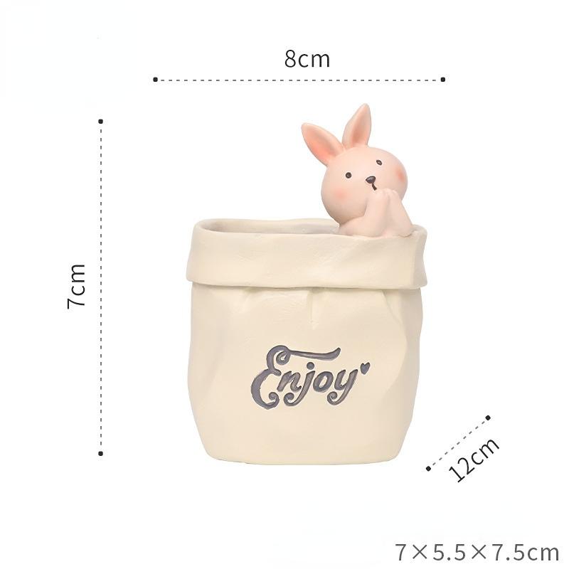 Креативный скандинавский бумажный пакет, мясистый маленький цветочный горшок, украшение для дома на балконе, столешница в горшке, мини-ваза из смолы