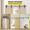 Sliding Barn Door Hardware Kit, 12FT Barn Door Kit, 330LBS Load-bearing Double Barn Door Hardware Kit, Carbon Steel Barn Door Track, Darn door for