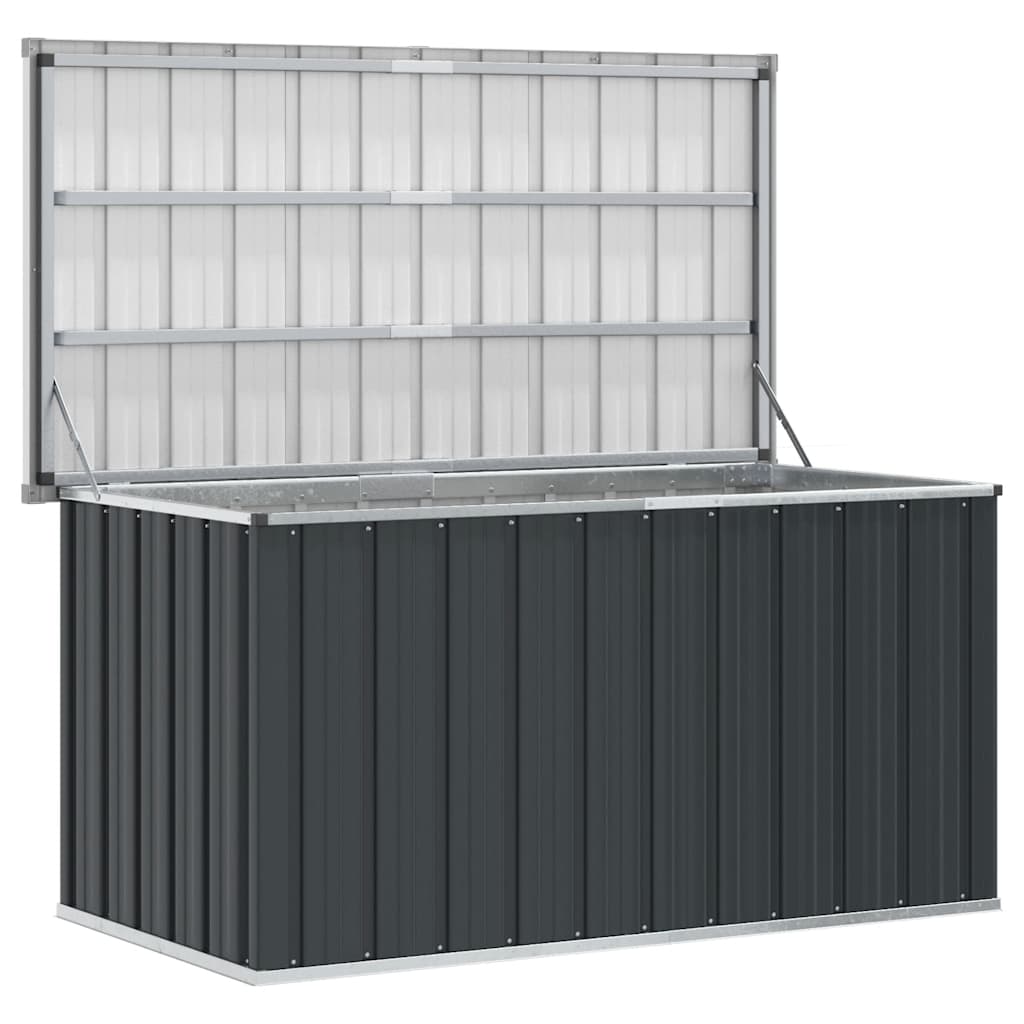Garden Storage Box Anthracite Grey 129 x 67 x 65 cm