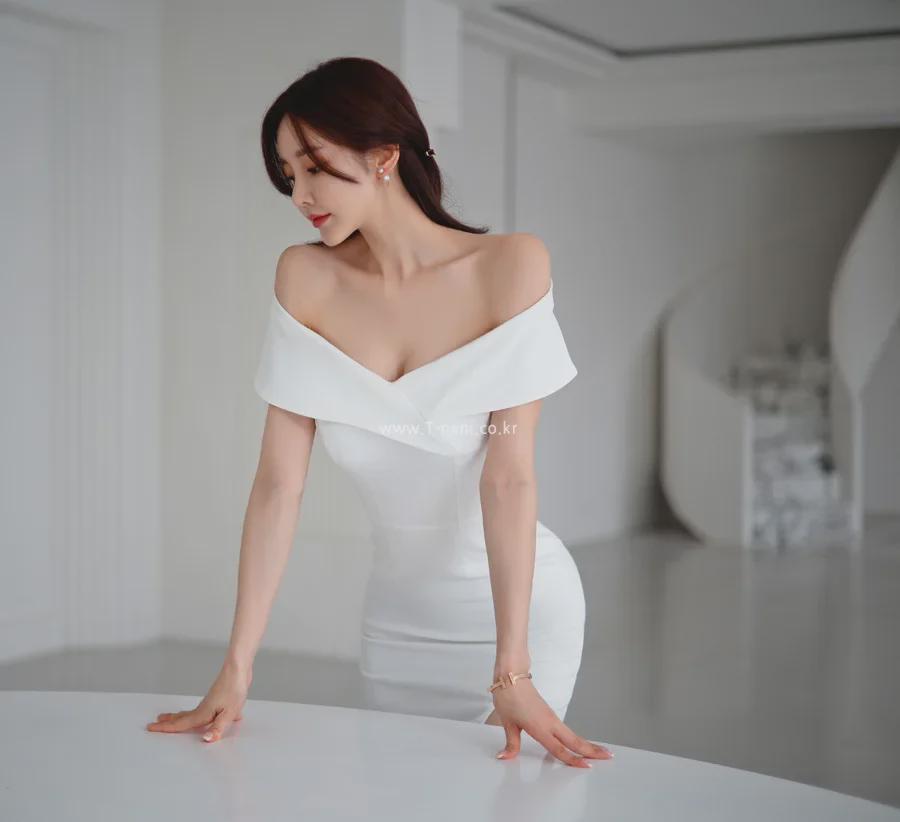 Korean Summer 2023 Women's Off-Shoulder Slim Fit Dress