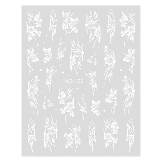 Nail Sticker Elegant Hand-Painted Flower Butterfly Long-Lasting Ins Style Nail Art Decals Women Accessories