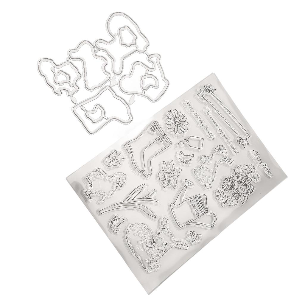 Прозрачные штампы, прозрачные, многоразовые, простые в использовании, для резьбы и тиснения, для изготовления открыток