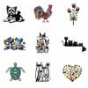 Metal Frog Decorative Plate Colorful Wall Hanging Decoration Gifts Cat Wall Decor  Garden