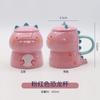 Unicorn Ceramic Water Cup Dinosaur Shaped Mug with Cover Spoon Creative Hand Painted Cartoon Super Cute Super Cute Personality