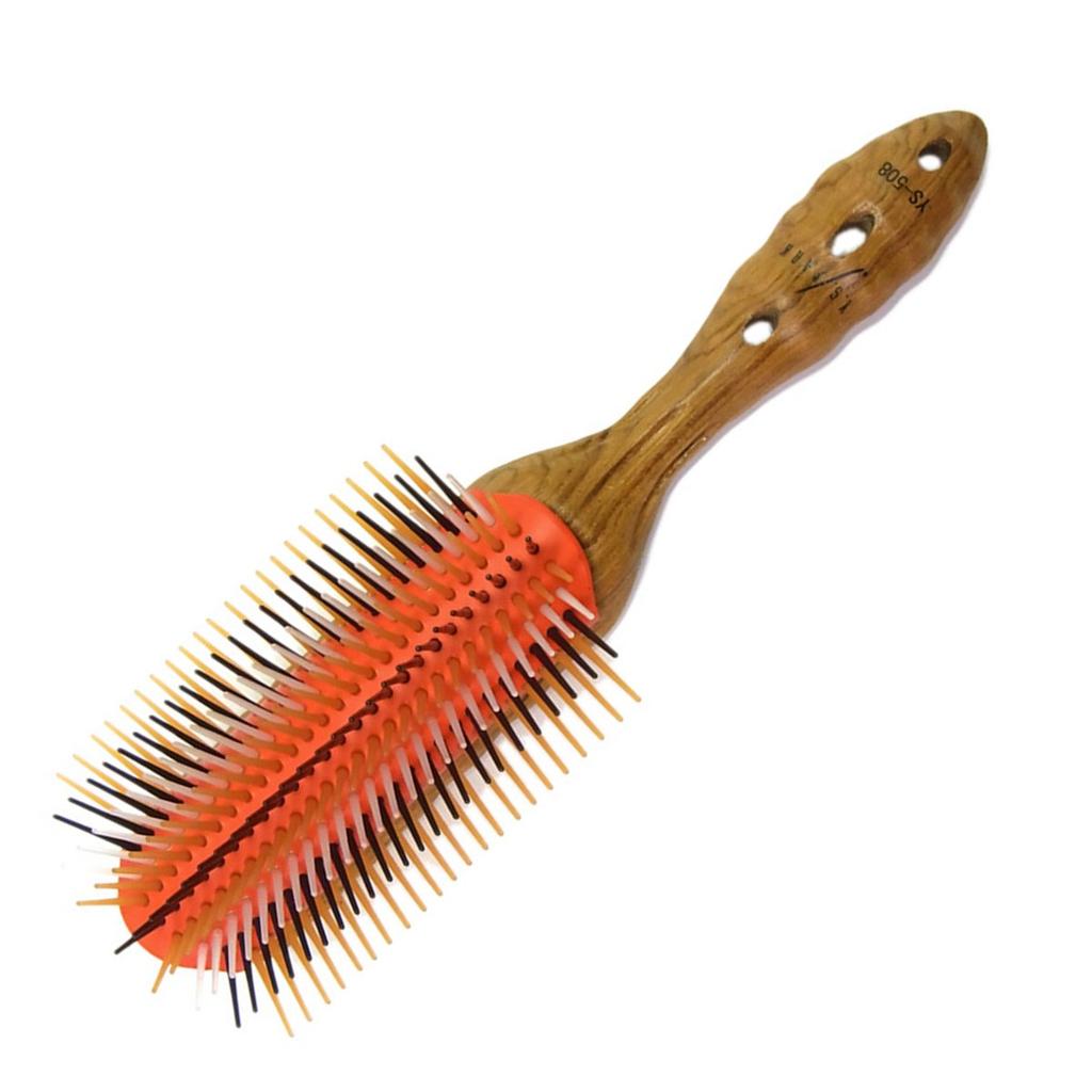 Y.S.PARK Pro Wood Styler YS-508, 9-рядная щетка для волос, Ширина: 62мм, Длина: 212мм