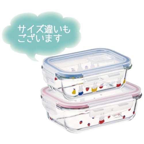 Skater Storage Container 650ml M Heat Resistant Glass Oven Microwave Dishwasher Safe with Lid Valve Miffy GBST7-A