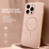 For iPhone 15 Pro Max Phone Case Carbon Fiber Textured Electroplated TPU Back Cover