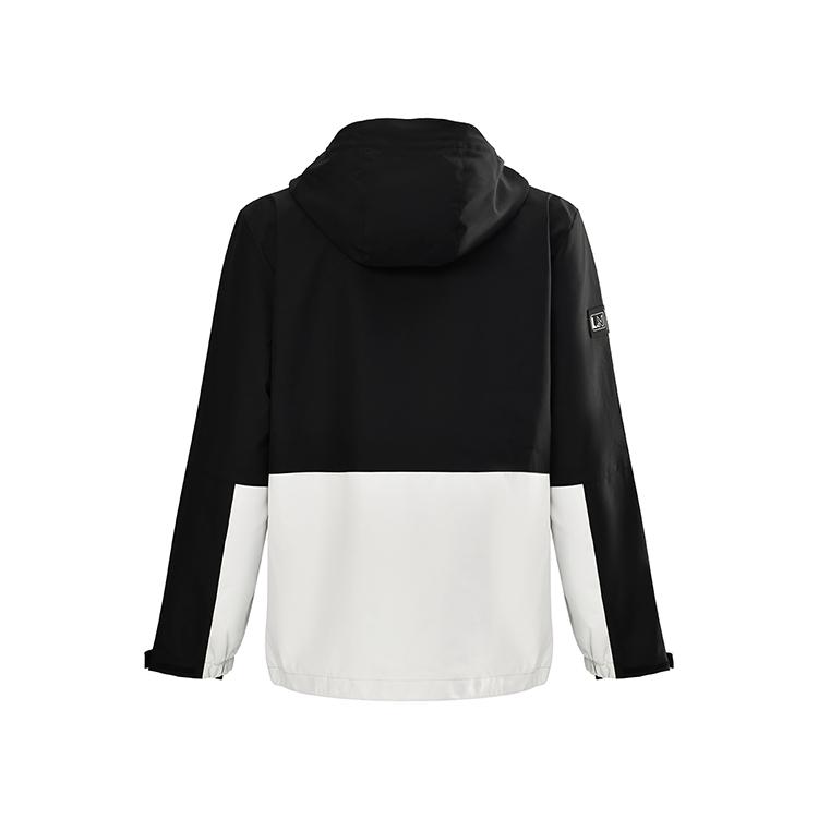 Li Ning Sports Casual Loose Simple Hooded Windbreaker Unisex Upperwear Black Gray AFDUC59-3