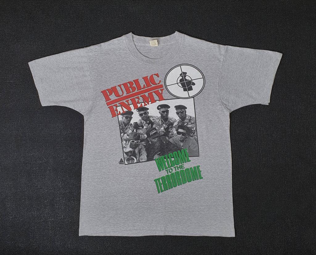 Vintage 1990 PUBLIC ENEMY Welcome To The Terrordome T shirt size Medium / Rare 90S OG Classic Gangsta hip hop rapper rap Def Jam T shirt tee