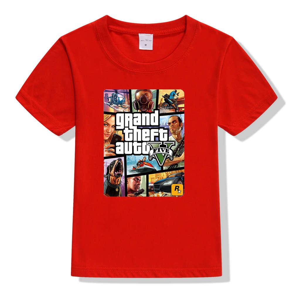 Summer Kids Boys Girls T Shirt 1 Gta T-Shirt Gta Street Fight Long with Gta 5 Clothes