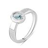Silver Ring with London Blue Topaz 0.3ct, Cubic Zirkonia (2103462)