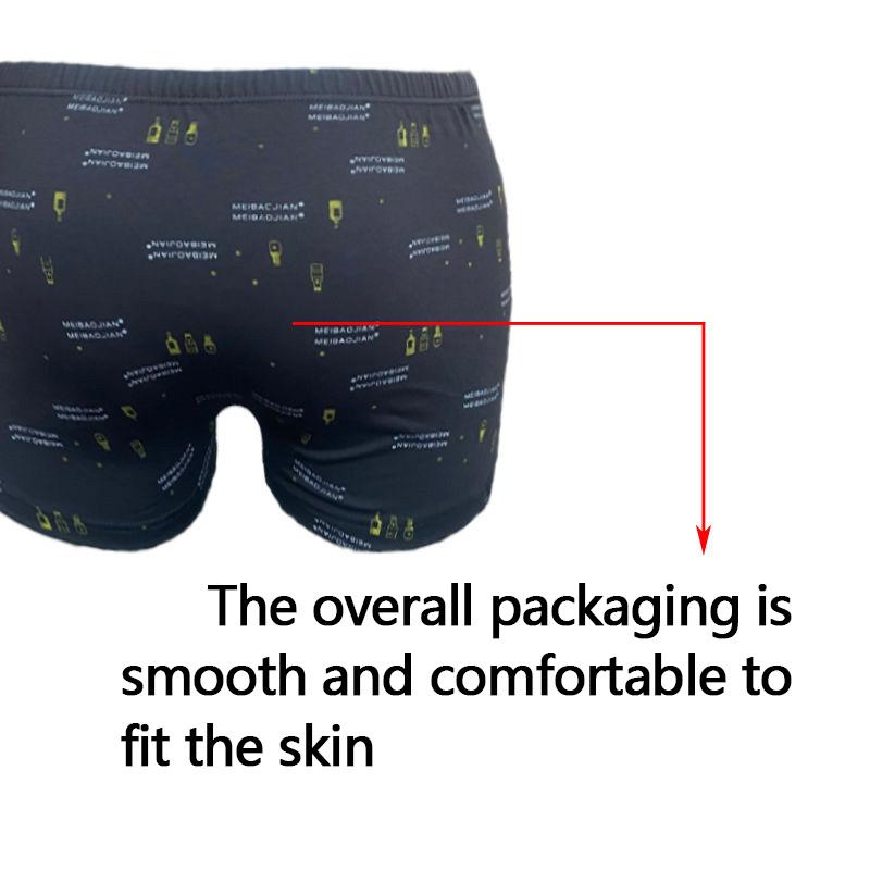 100% Cotton Men's Underwear Trend Four-corner Boxer Shorts Breathable Plus Size Loose Underwear 5pcs