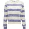 Women's Striped Lurex Knit Sweater