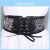 Stylish Embroidered Leather Waist Belt With Metal Closure For Trendy Outfits