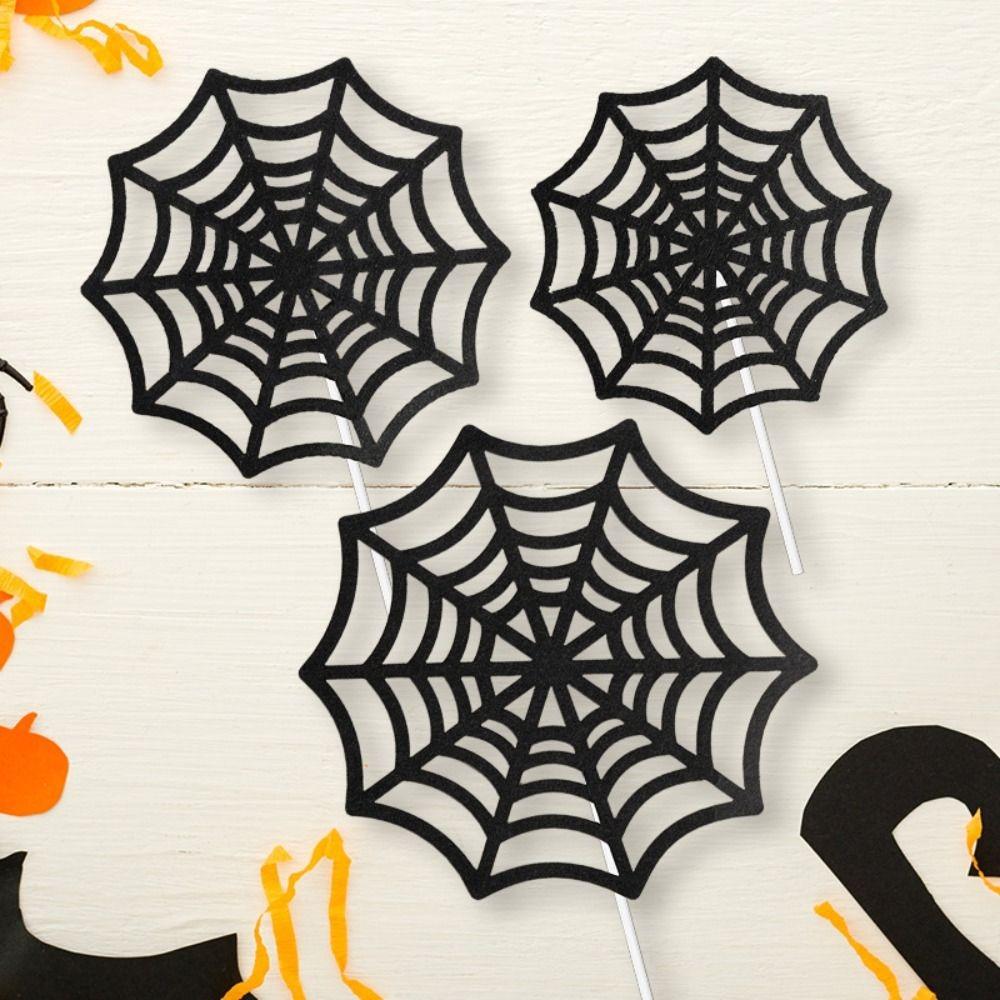 Spider Spider Web Cake Toppers Paper Happy Birthday Decoration Home Decoration