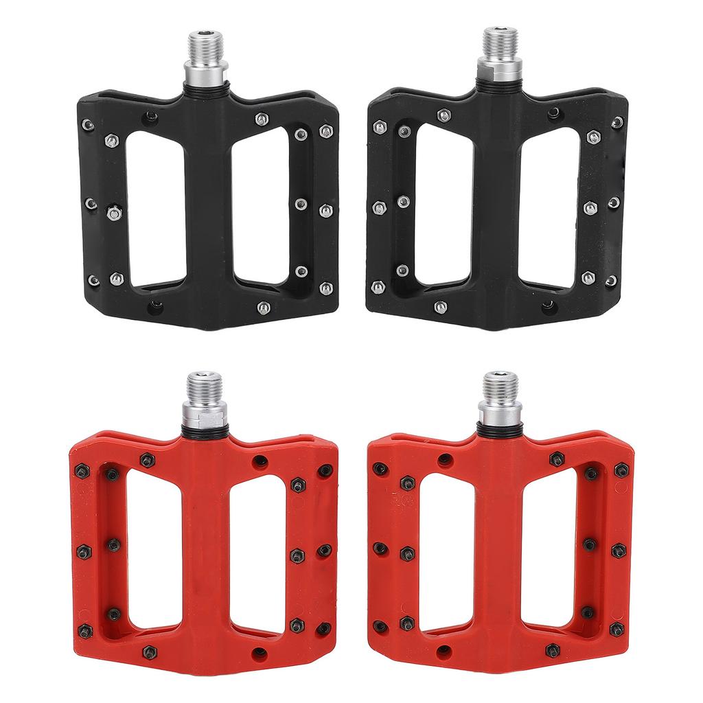 2 шт. велосипедные педали двухсторонние противоскользящие гвозди легкие нейлоновые высокоскоростные подшипники набор велосипедных педалей