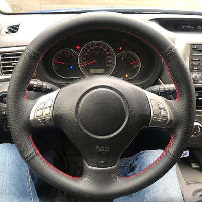 Изготовленный на заказ чехол на руль для Subaru Forester Impreza 2008-2011Legacy 2010 Exiga 2, кожаная оплетка для руля своими руками