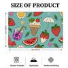 4pcs/6pcs Rectangular Placemats Suitable for Home & Restaurants - Summer Strawberry Ice Cream Watercolor Table Mats, Heat-Resistant Durable Table Prot