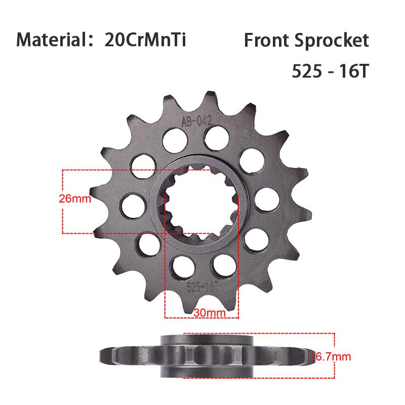 525 16T Front 40T 42T 45T Rear Sprocket For HONDA NT1100 DCT CBR1000 CBR600 CBR1000RR CBR1000RA CBR 600 1000 F RR RA Fireblade
