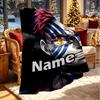 Custom Name Personalized Demon Slayer Print Blanket, Home Decor, Bedroom, Sofa, Camping, Couch, Gifts for Birthday ChristmasEnthusiasts
