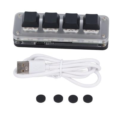4-клавишная мини-клавиатура USB C проводная пылезащитная красная программируемая настраиваемая мини-механическая клавиатура