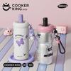 COOKER KING Кружка-термос Вакуумная фляга с трубочкой Нержавеющая сталь Керамическое внутреннее покрытие Изолированная кружка Мультяшная дорожная кружка Бутылка для воды