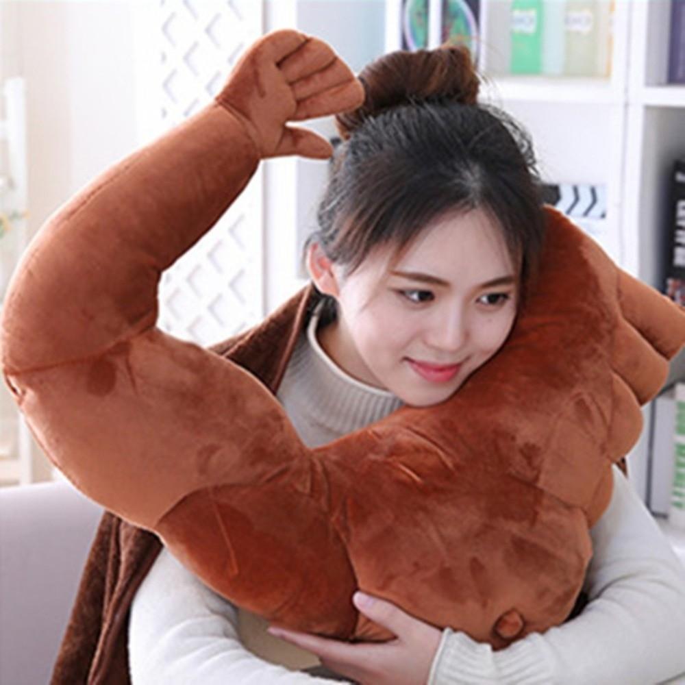 Plush Arm Pillow Hunky Chest Partner Pillow Creative Boyfriend Pillow Home Decor