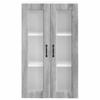 Wall Mounted Glass Cabinet PORTO Grey Sonoma 60 x 31 x 100 cm