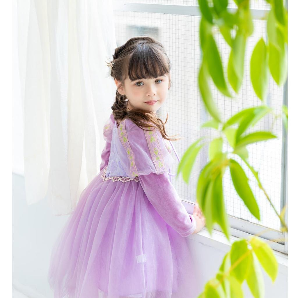 Rapunzel Dress Cosplay Costume Princess Costume Kids Halloween Princess Costume Costume Girls D204 [monoii] Children's
