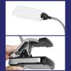 Pro Flexible Hands Free LED Magnifying Glass Desk Lamp Bright LED Illuminated Magnifier with Clamp for Reading
